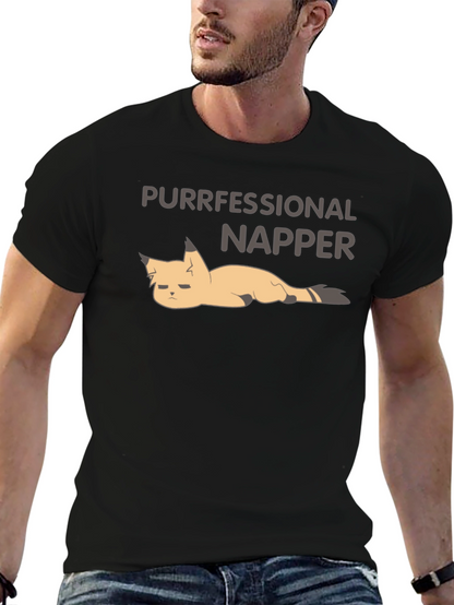 Purrfessional Napper T-Shirt: Funny Cat Nap Tee