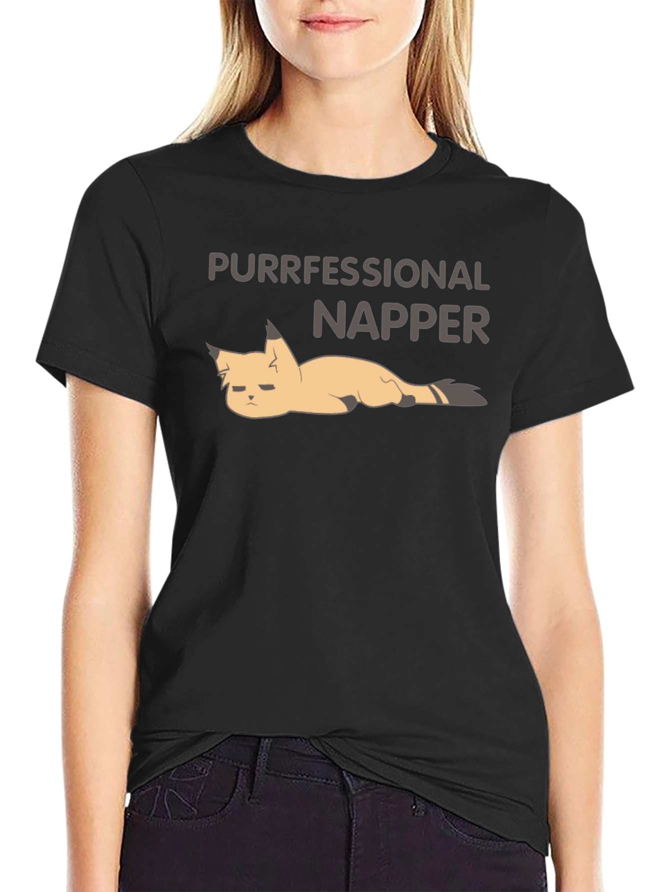 Purrfessional Napper T-Shirt: Funny Cat Nap Tee