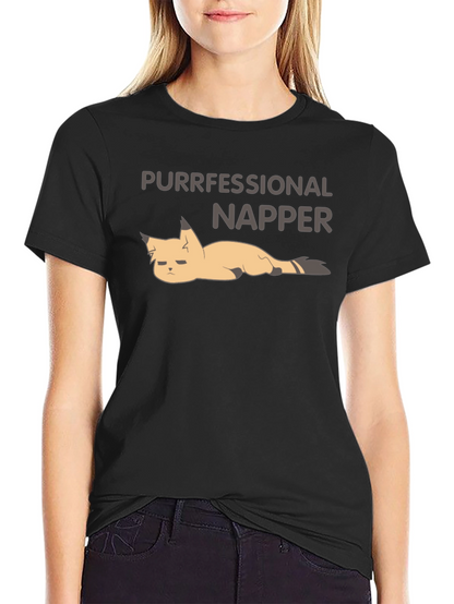 Purrfessional Napper T-Shirt: Funny Cat Nap Tee