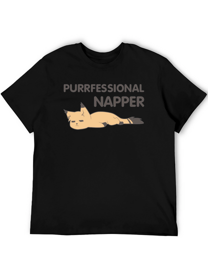 Purrfessional Napper T-Shirt: Funny Cat Nap Tee