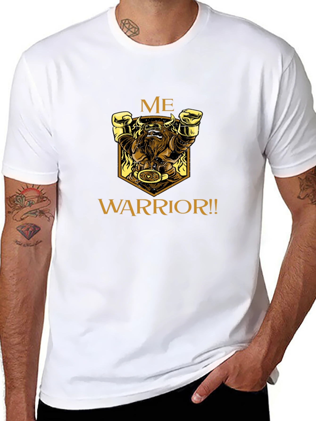 Me Warrior Graphic Black T-Shirt