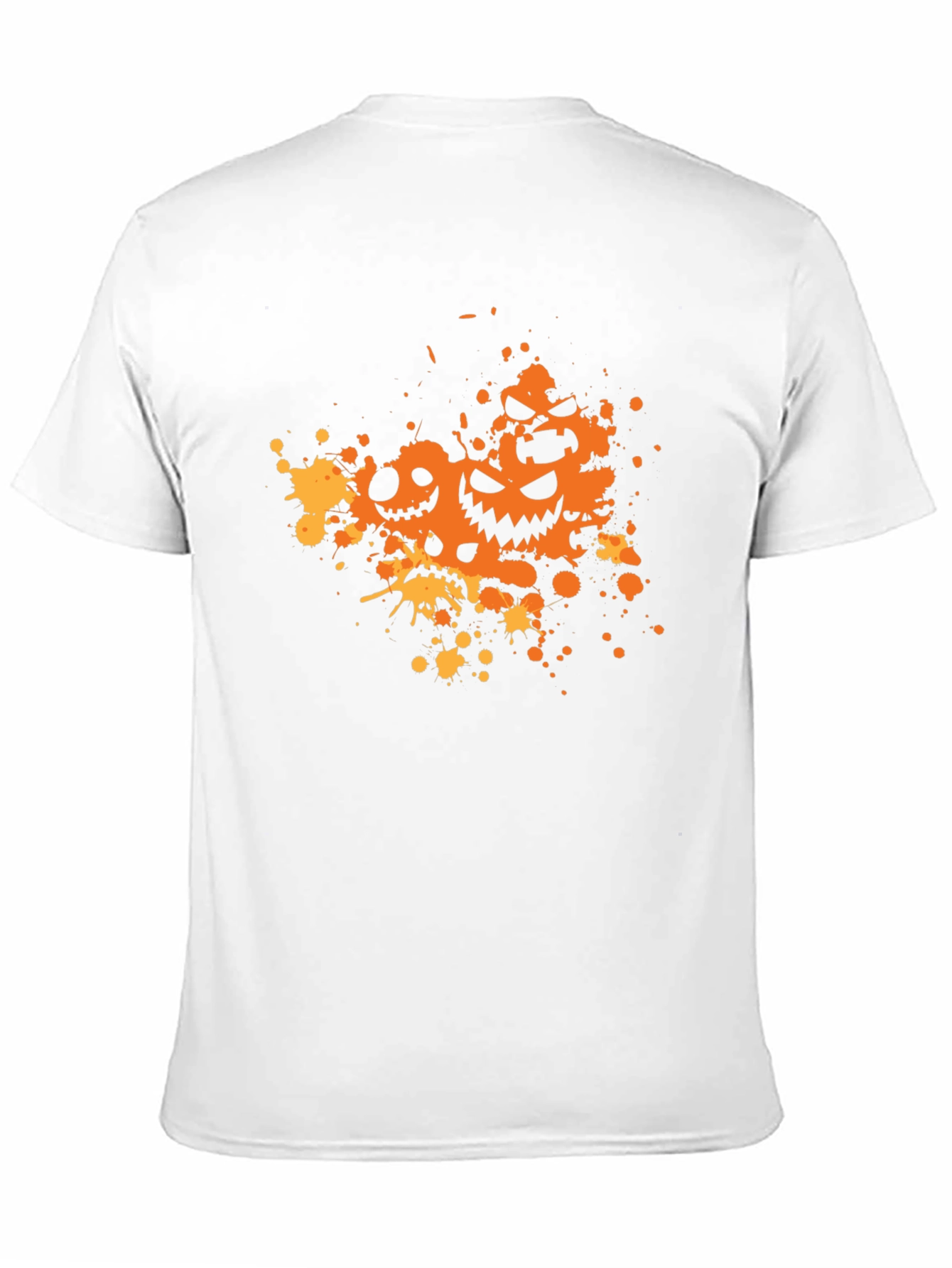 Halloween Pumpkin Face Splatter T-Shirt