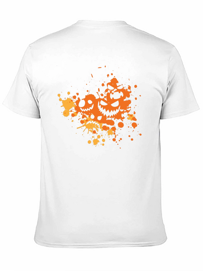Halloween Pumpkin Face Splatter T-Shirt