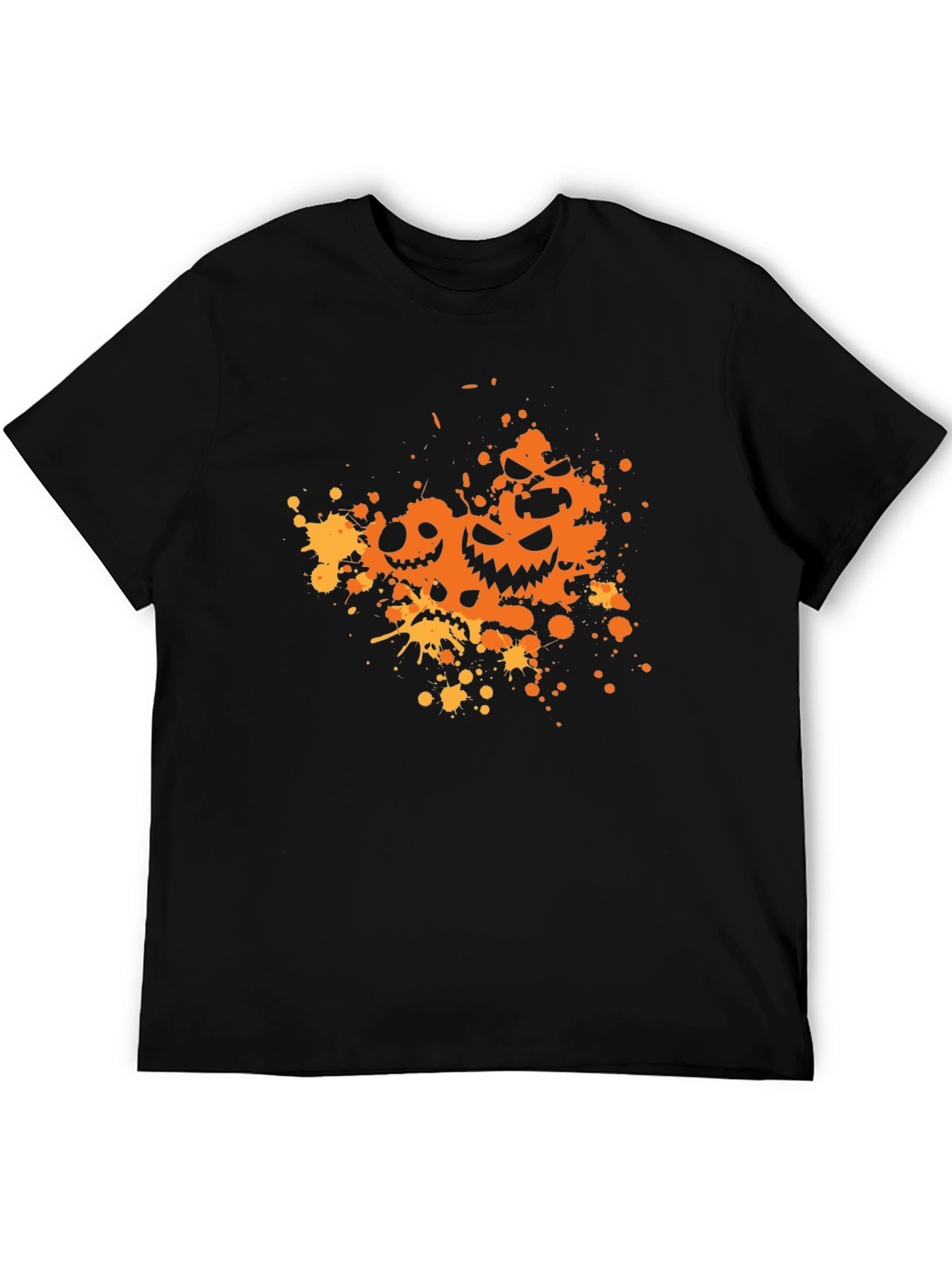 Halloween Pumpkin Face Splatter T-Shirt