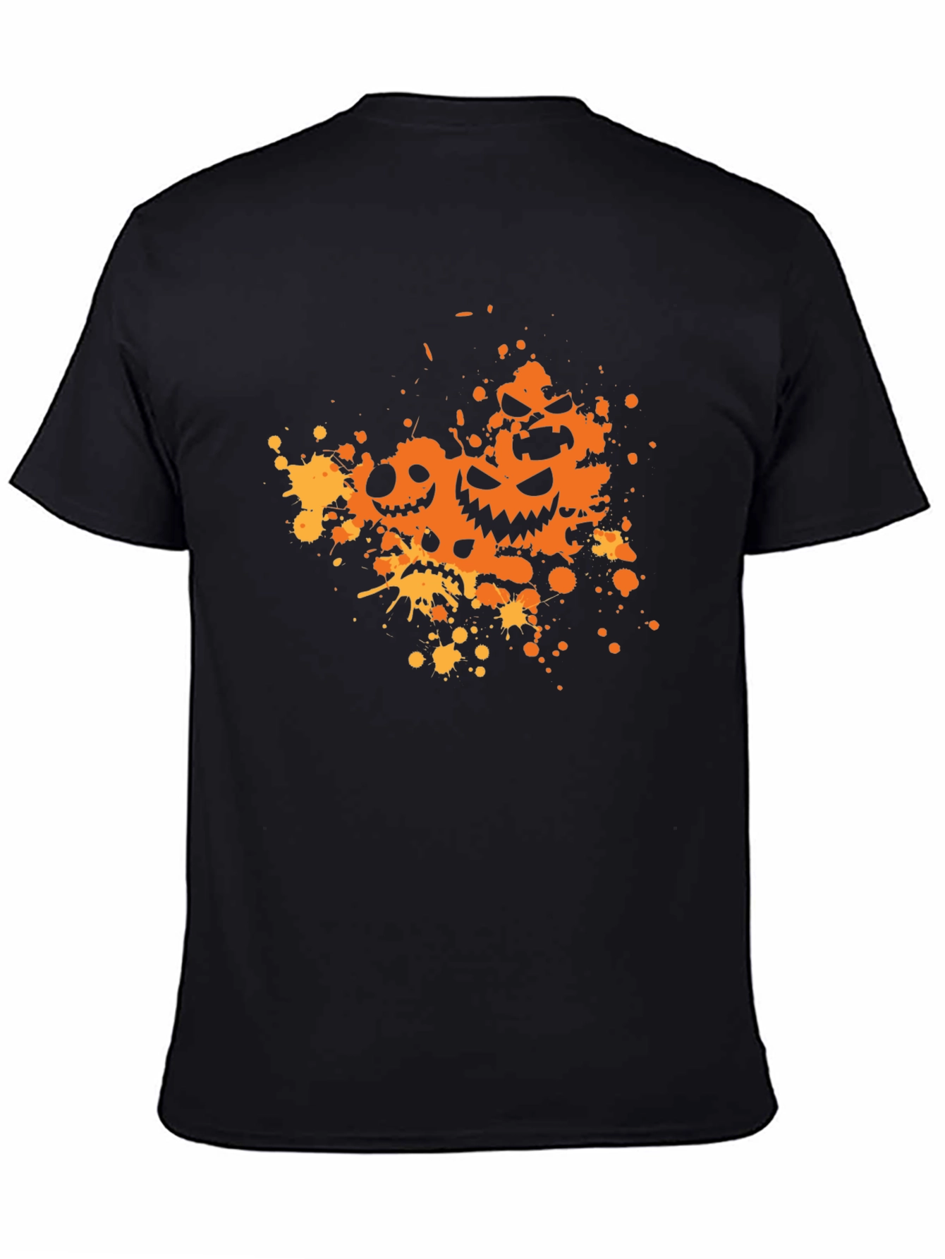 Halloween Pumpkin Face Splatter T-Shirt