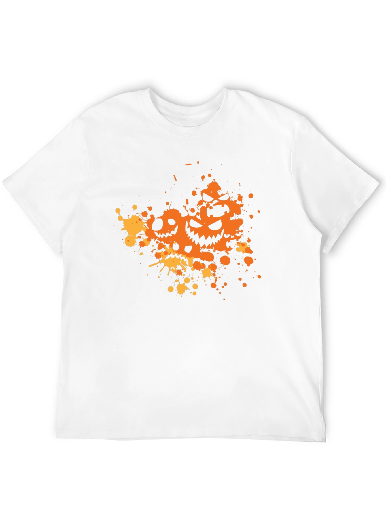 Halloween Pumpkin Face Splatter T-Shirt