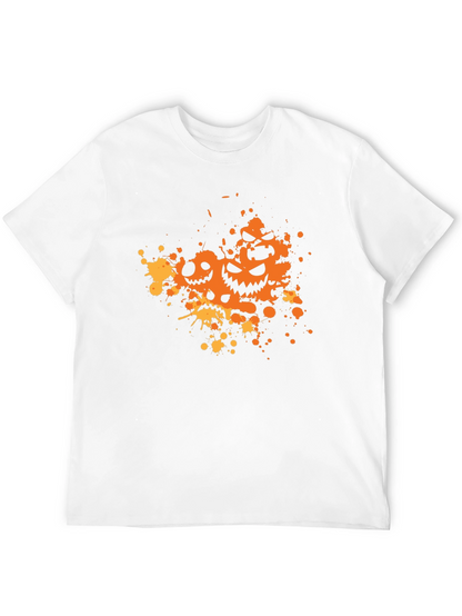 Halloween Pumpkin Face Splatter T-Shirt
