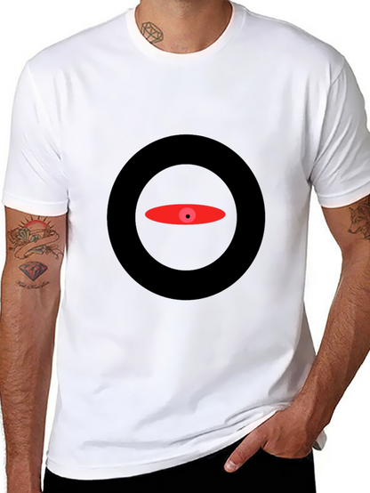 Abstract Eye Graphic Black T-Shirt