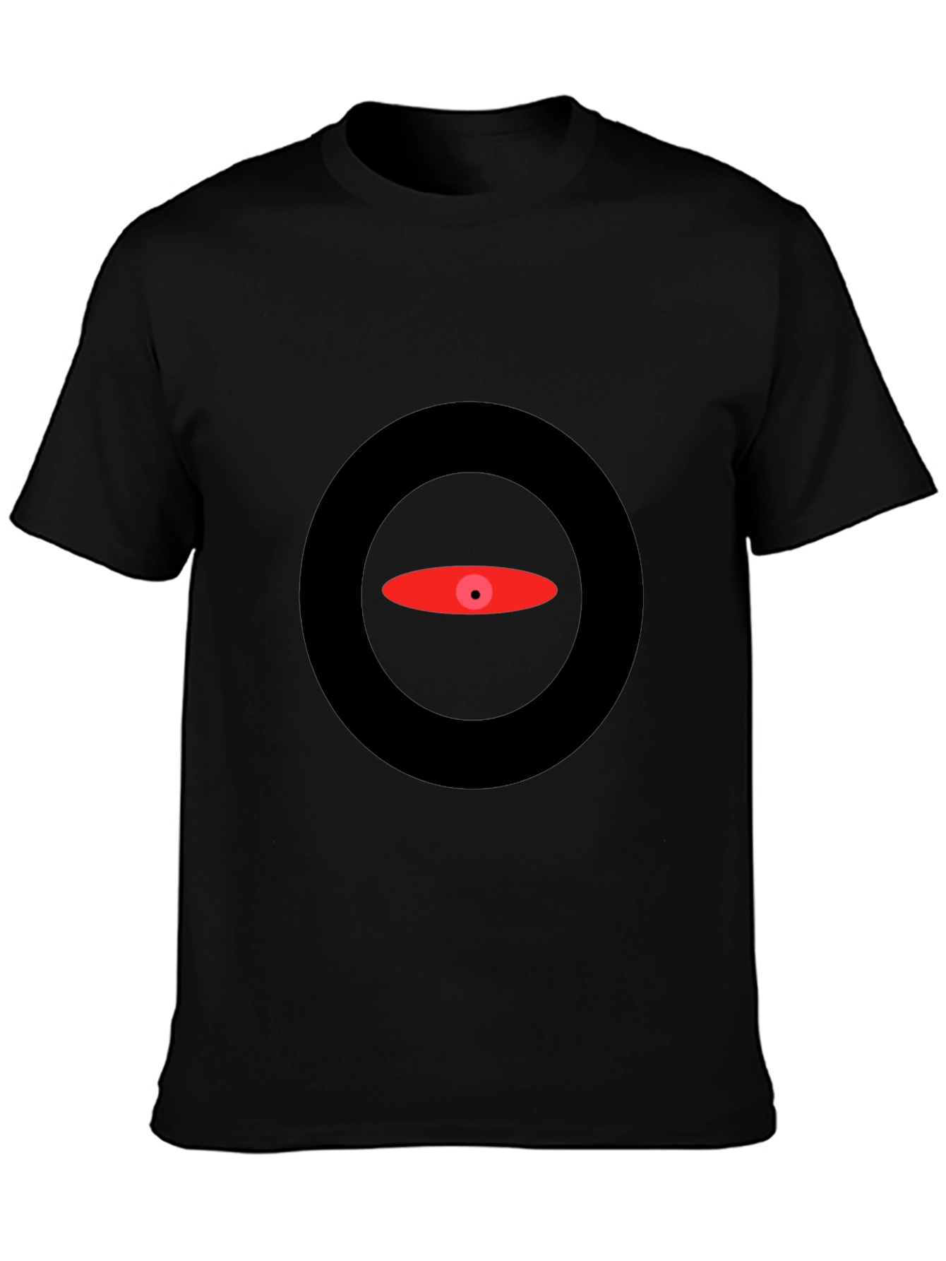 Abstract Eye Graphic Black T-Shirt
