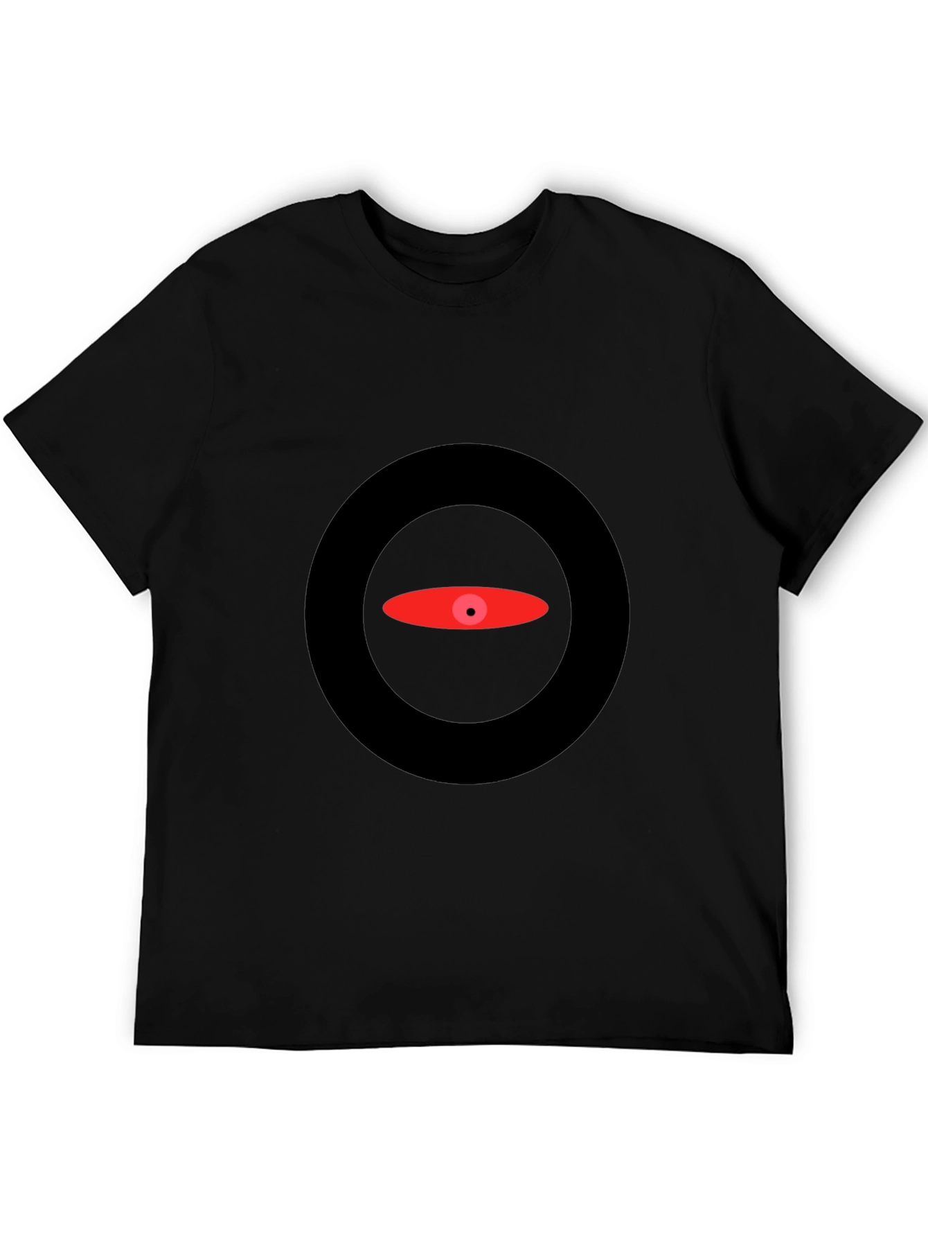 Abstract Eye Graphic Black T-Shirt