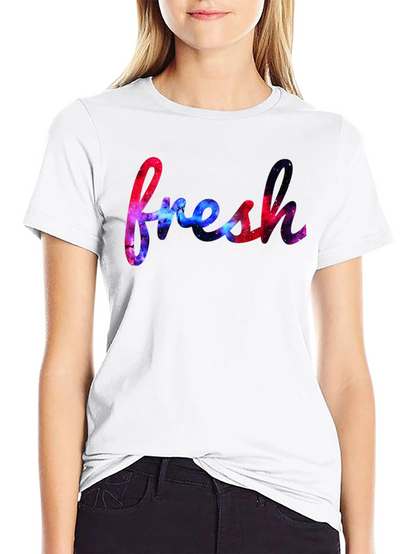 Fresh Graphic Tee - Galaxy Design Black T-Shirt
