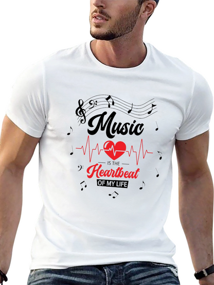 Music Heartbeat T-Shirt - Stylish Graphic Tee