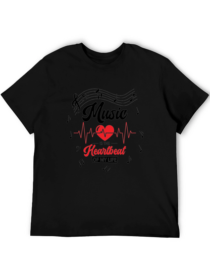 Music Heartbeat T-Shirt - Stylish Graphic Tee