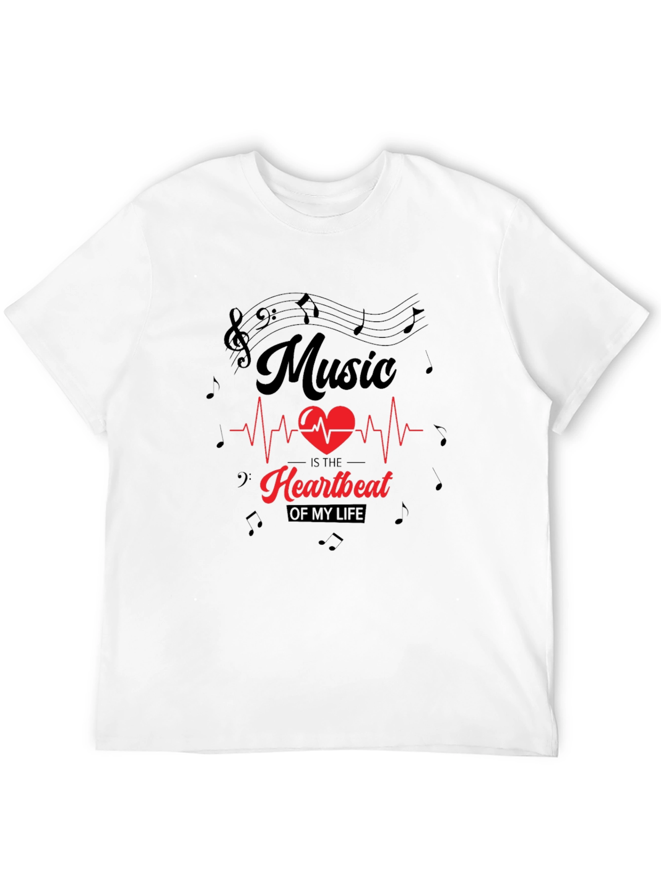 Music Heartbeat T-Shirt - Stylish Graphic Tee