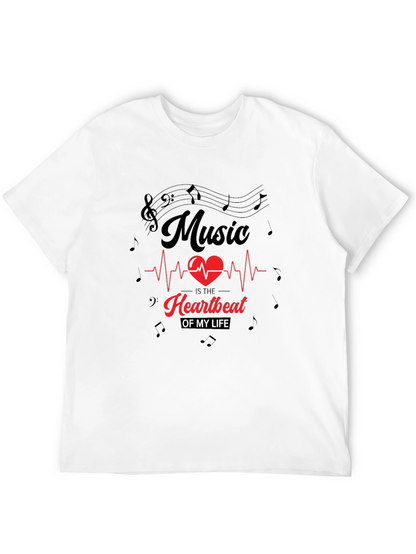 Music Heartbeat T-Shirt - Stylish Graphic Tee