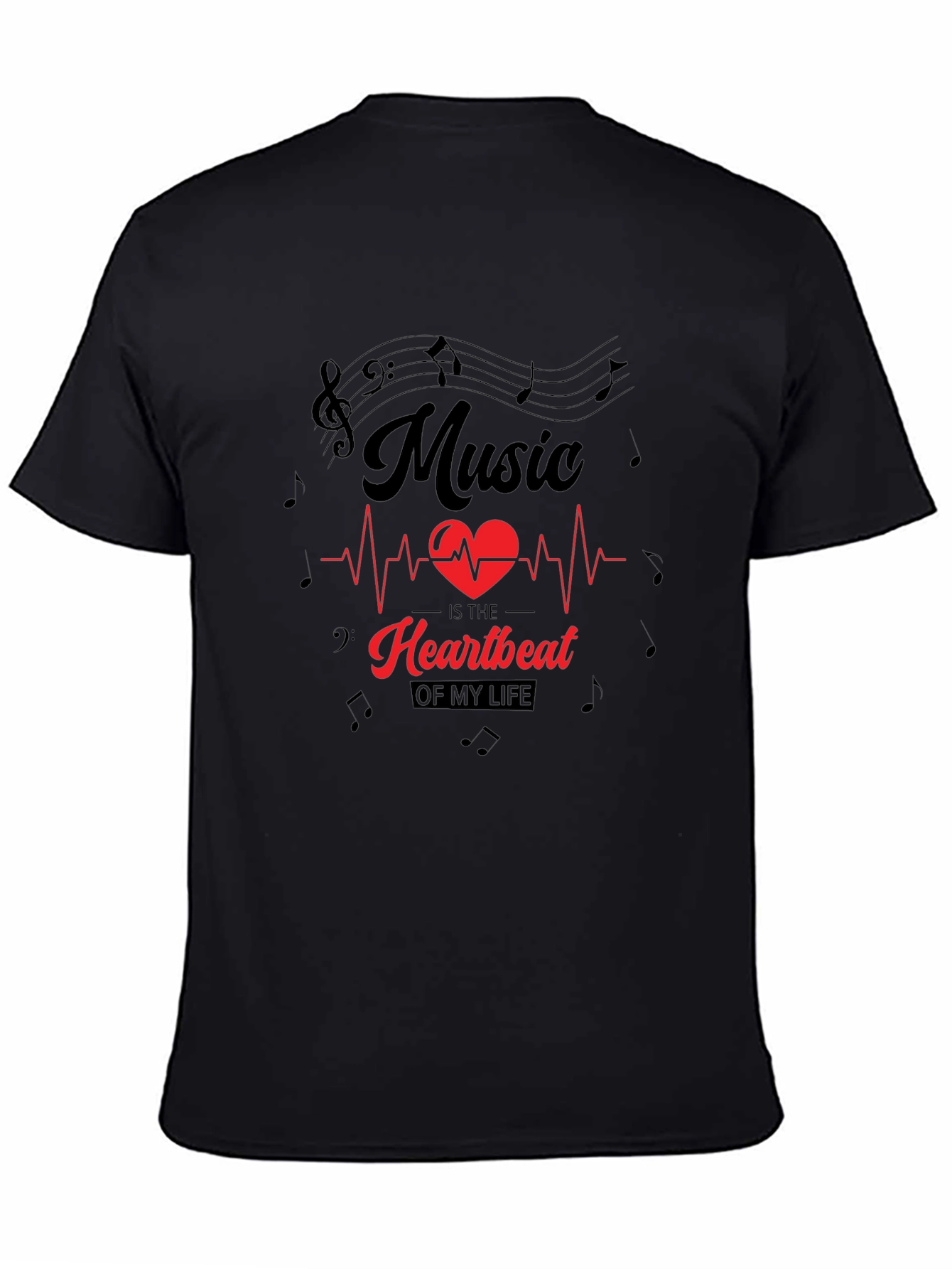 Music Heartbeat T-Shirt - Stylish Graphic Tee