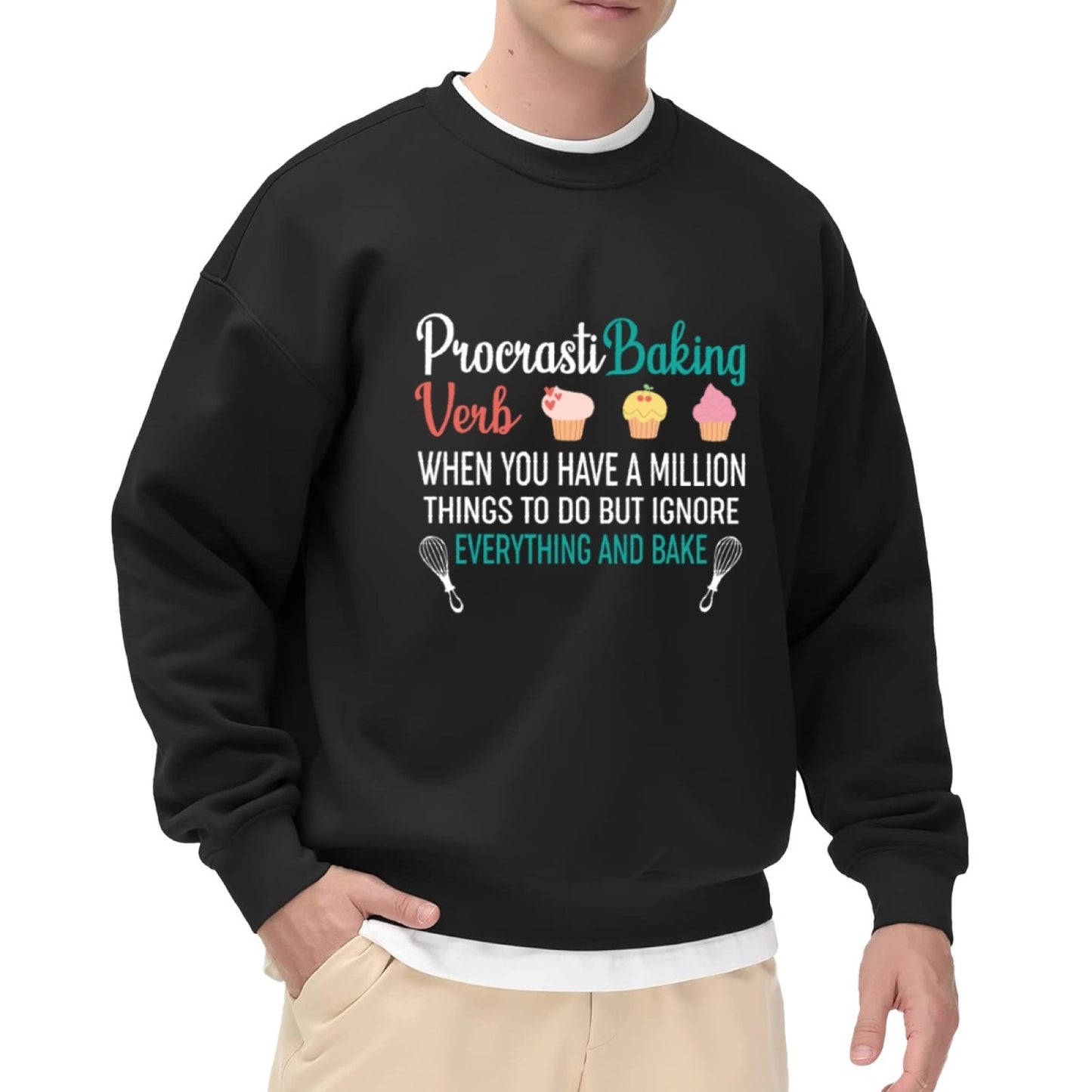 "ProcrastiBaking" Baking Humor Crewneck
