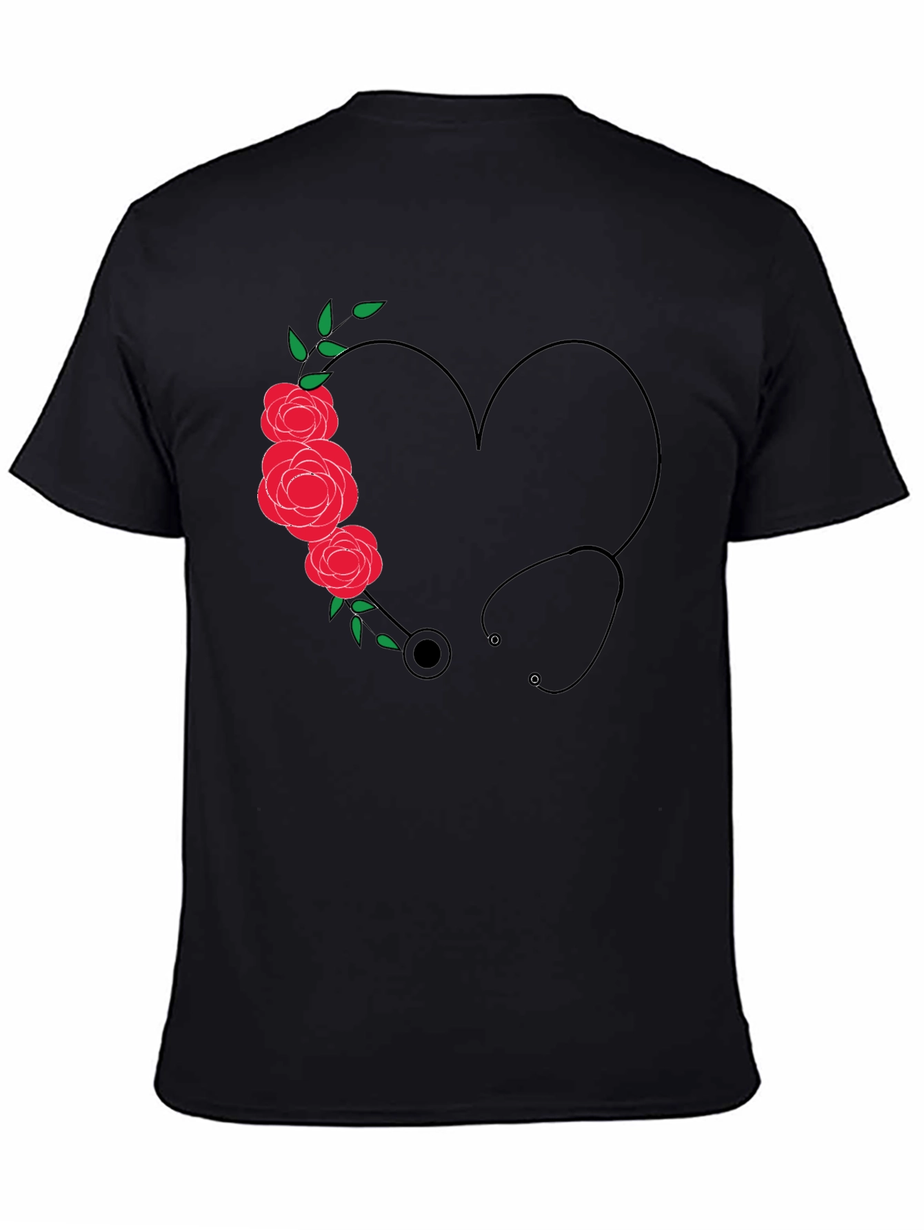 Nurse Heart Stethoscope Graphic T-Shirt