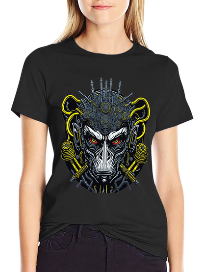 Cyberpunk Monkey Graphic Tee - Futuristic Style