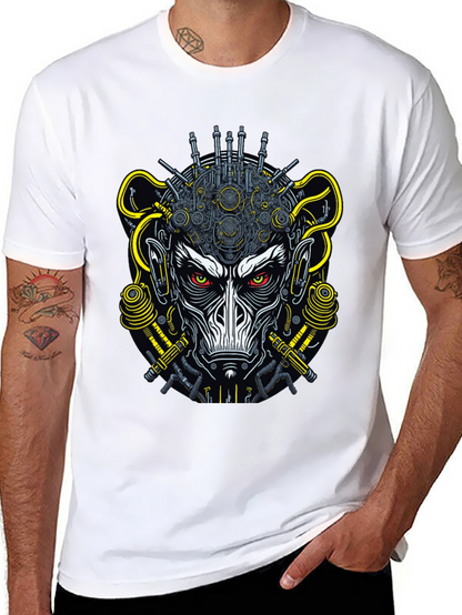 Cyberpunk Monkey Graphic Tee - Futuristic Style