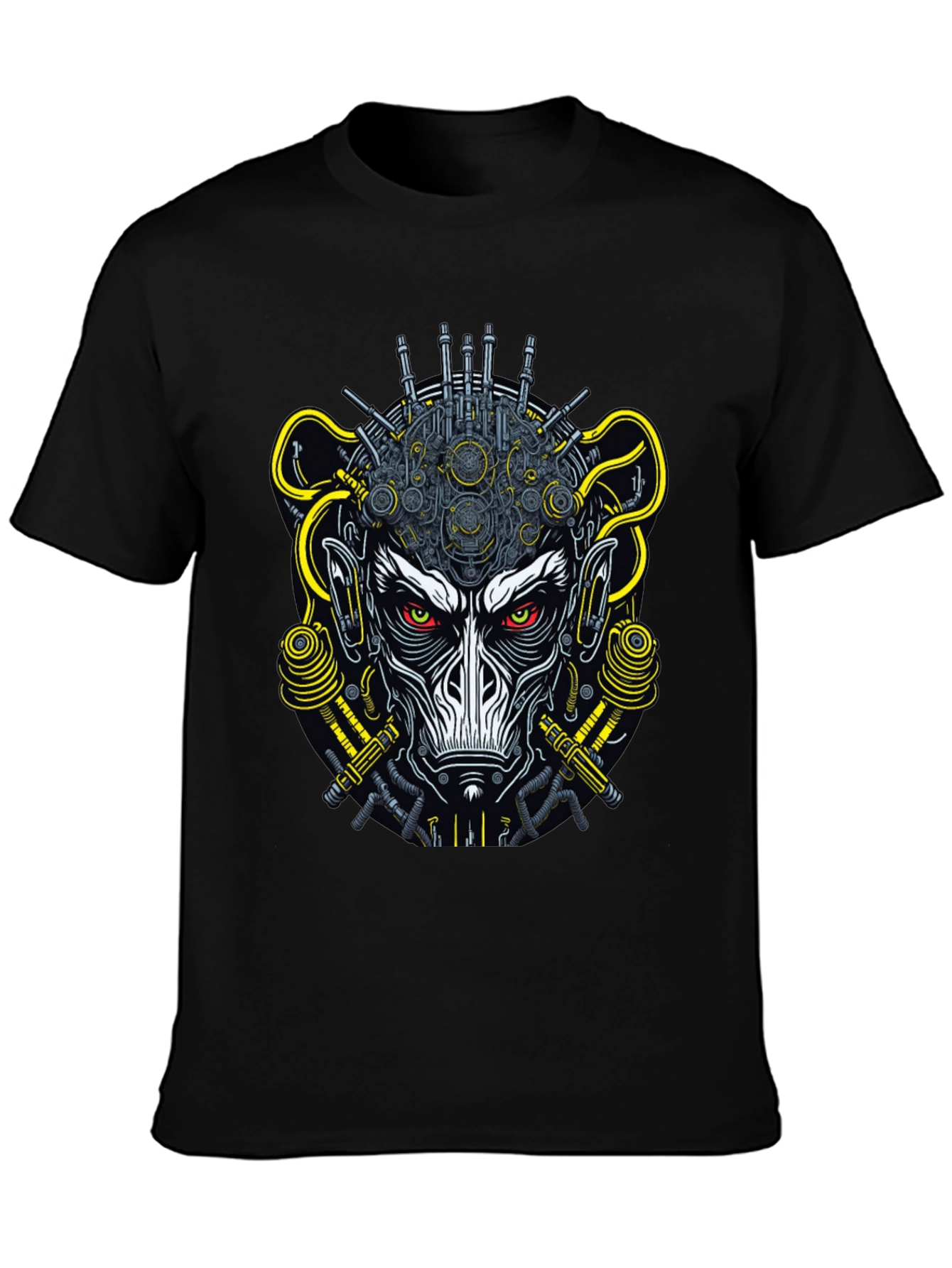 Cyberpunk Monkey Graphic Tee - Futuristic Style