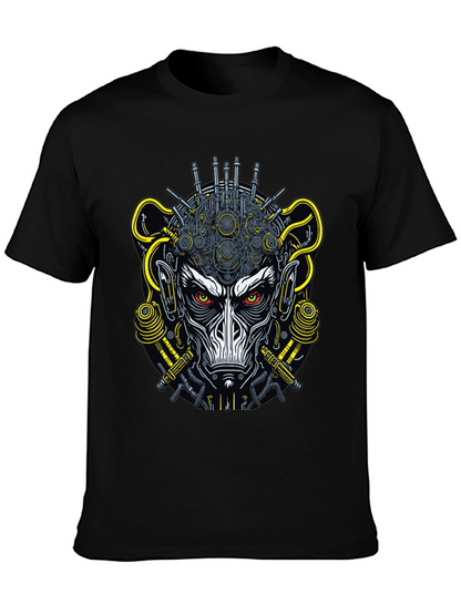Cyberpunk Monkey Graphic Tee - Futuristic Style