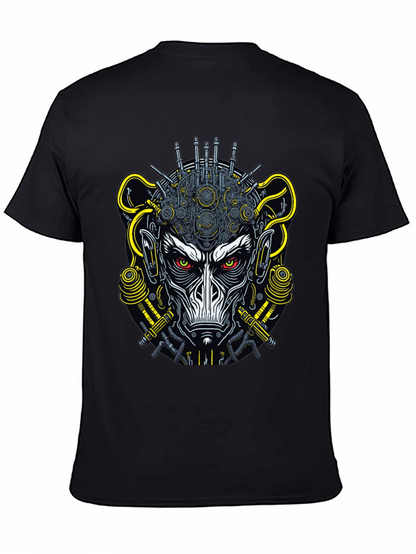 Cyberpunk Monkey Graphic Tee - Futuristic Style