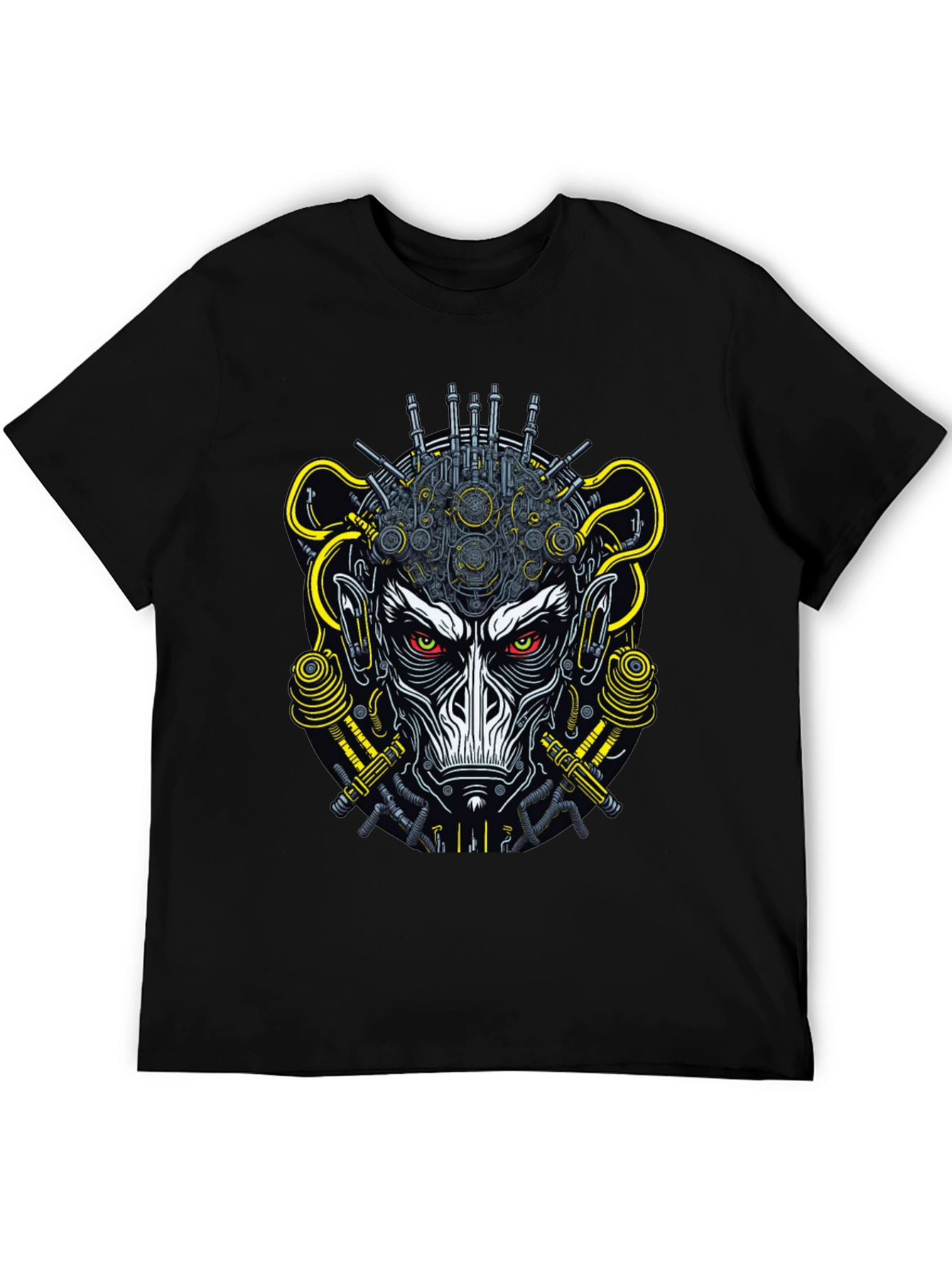 Cyberpunk Monkey Graphic Tee - Futuristic Style