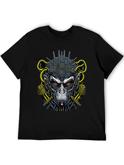 Cyberpunk Monkey Graphic Tee - Futuristic Style