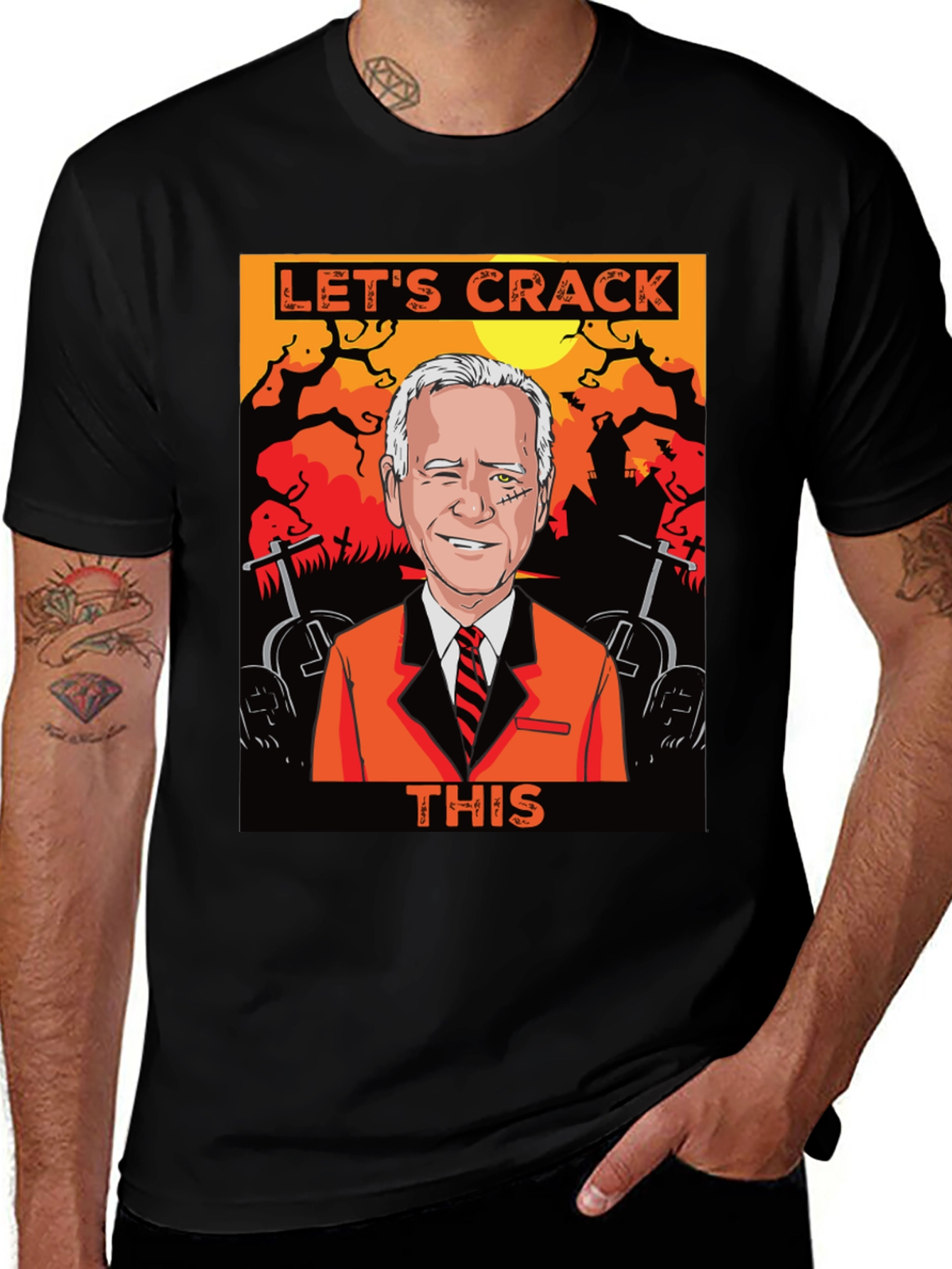 Lets Crack This Halloween Joe Biden Graphic Tee