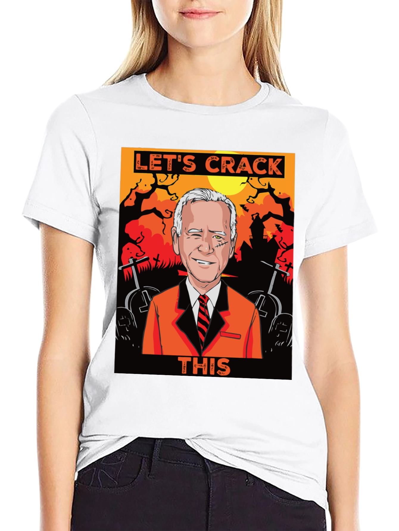 Lets Crack This Halloween Joe Biden Graphic Tee