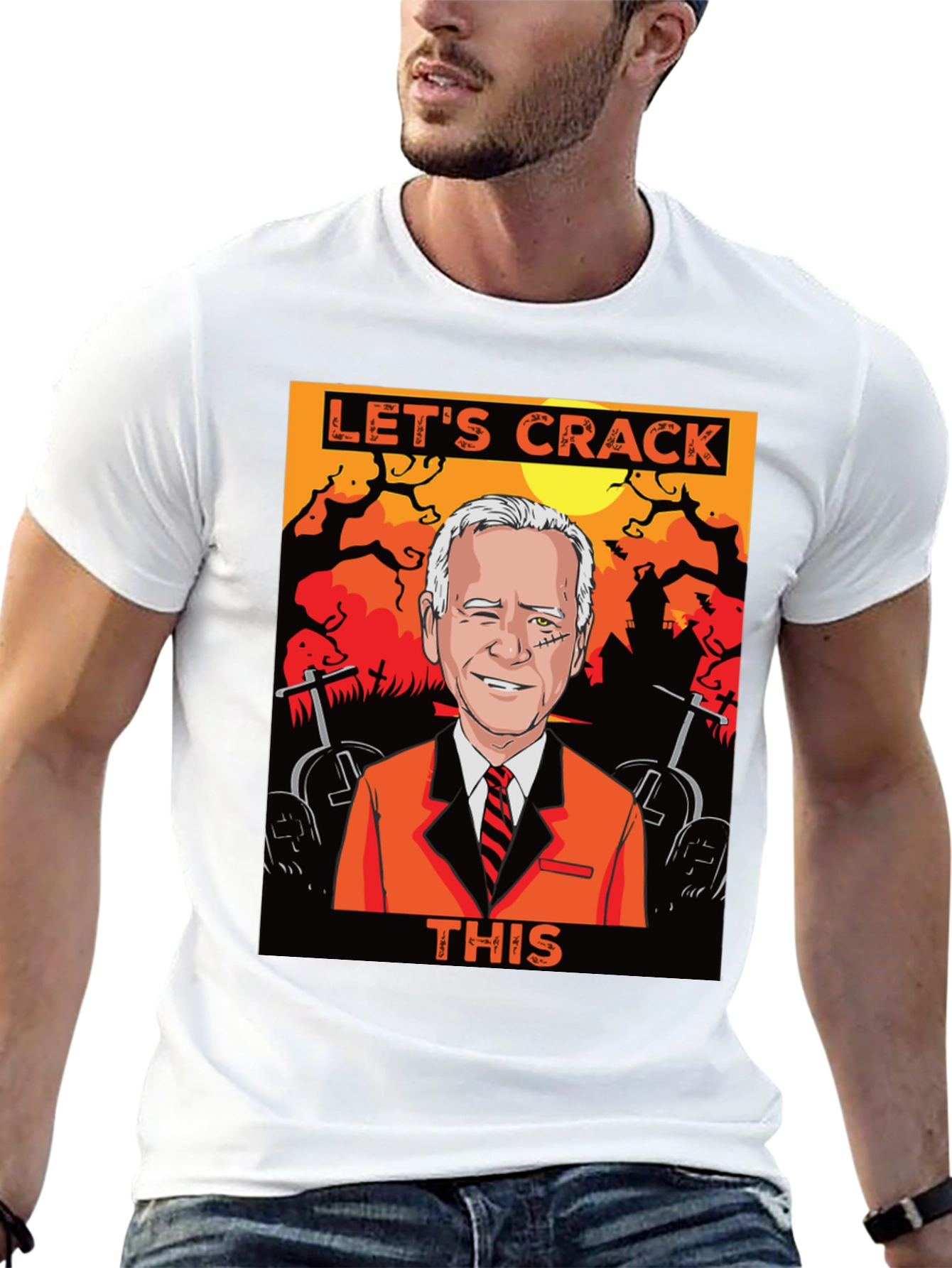 Lets Crack This Halloween Joe Biden Graphic Tee