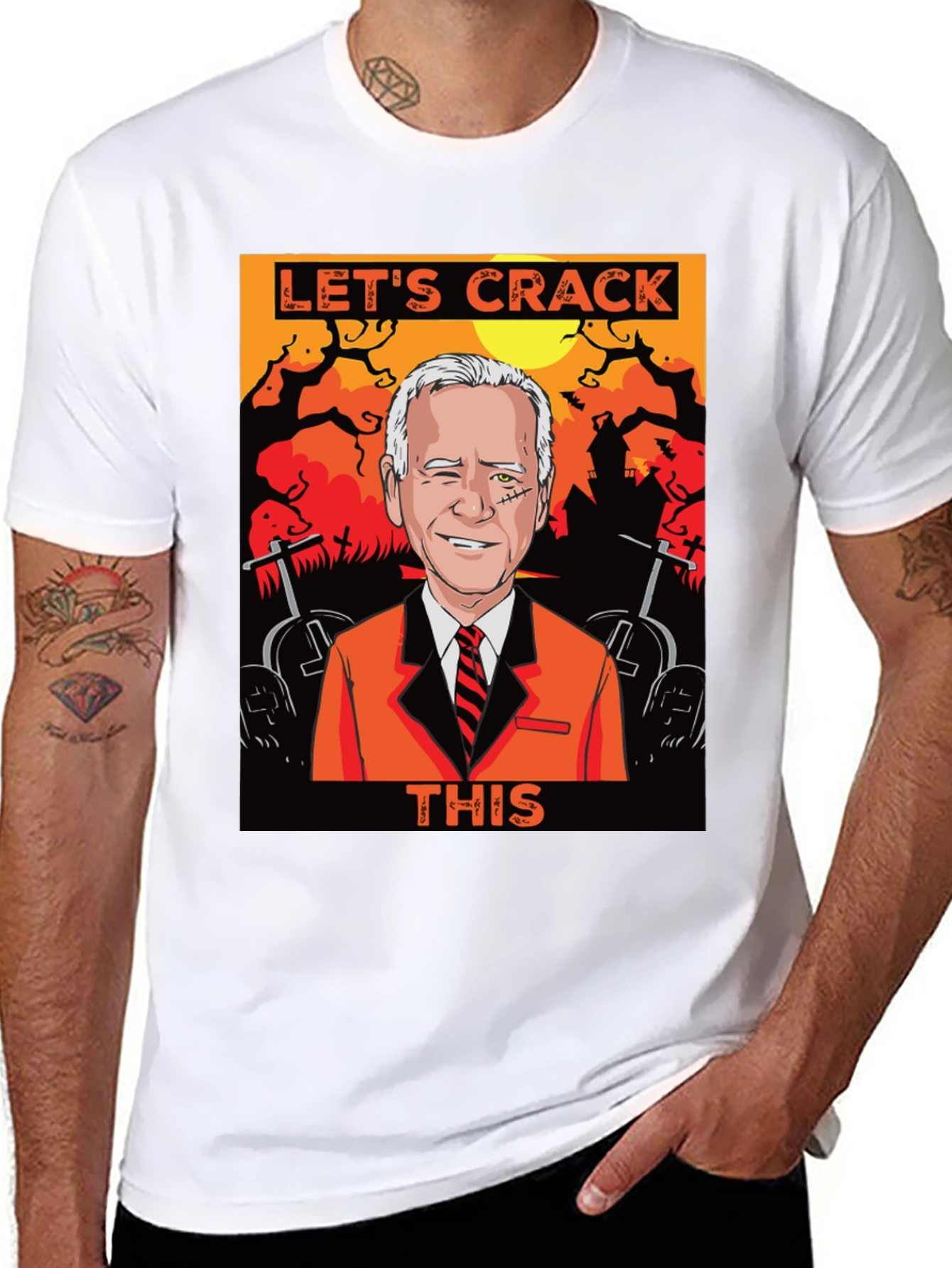 Lets Crack This Halloween Joe Biden Graphic Tee