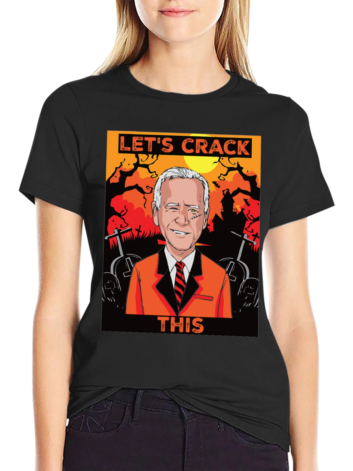 Lets Crack This Halloween Joe Biden Graphic Tee