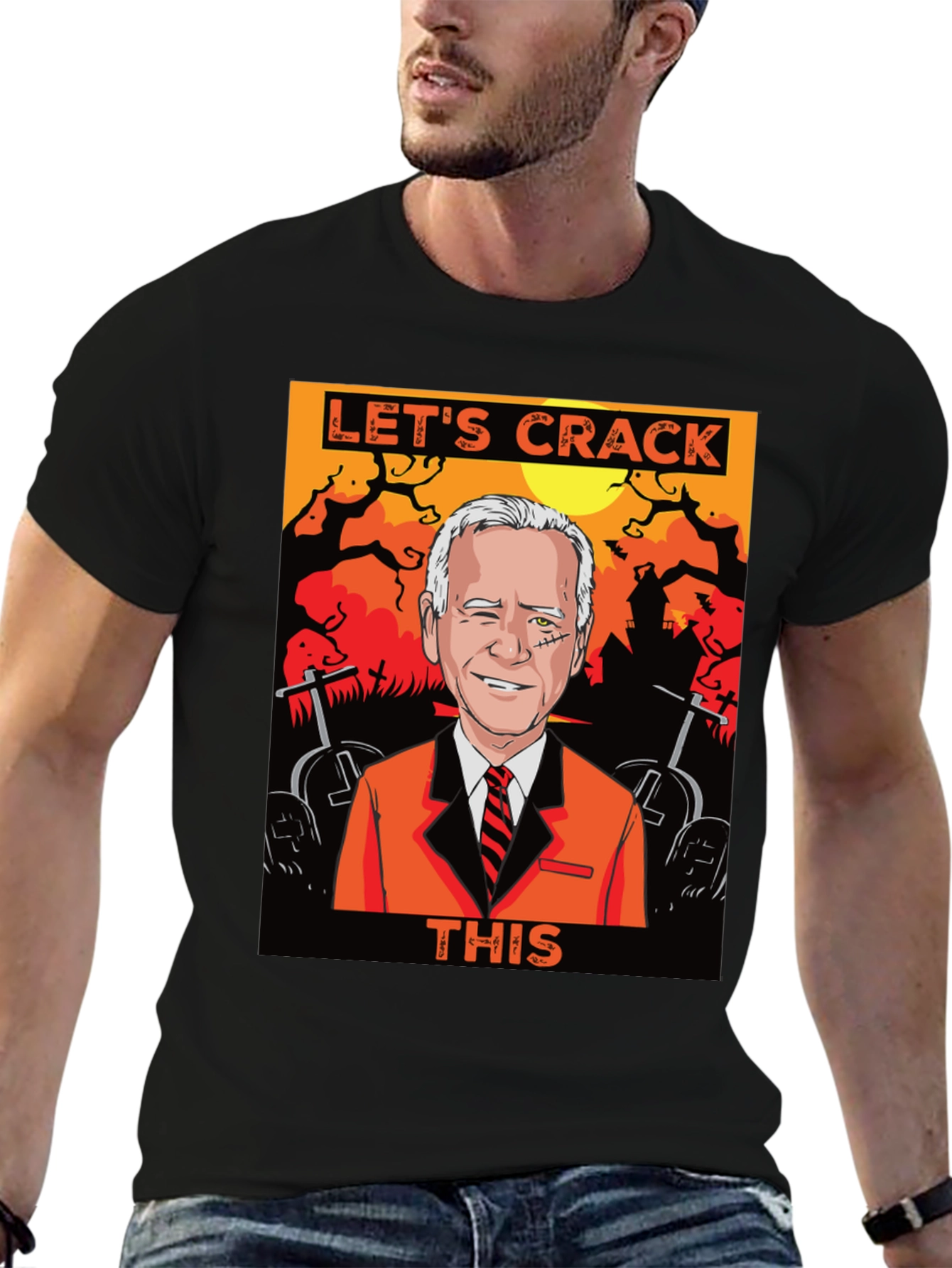 Lets Crack This Halloween Joe Biden Graphic Tee