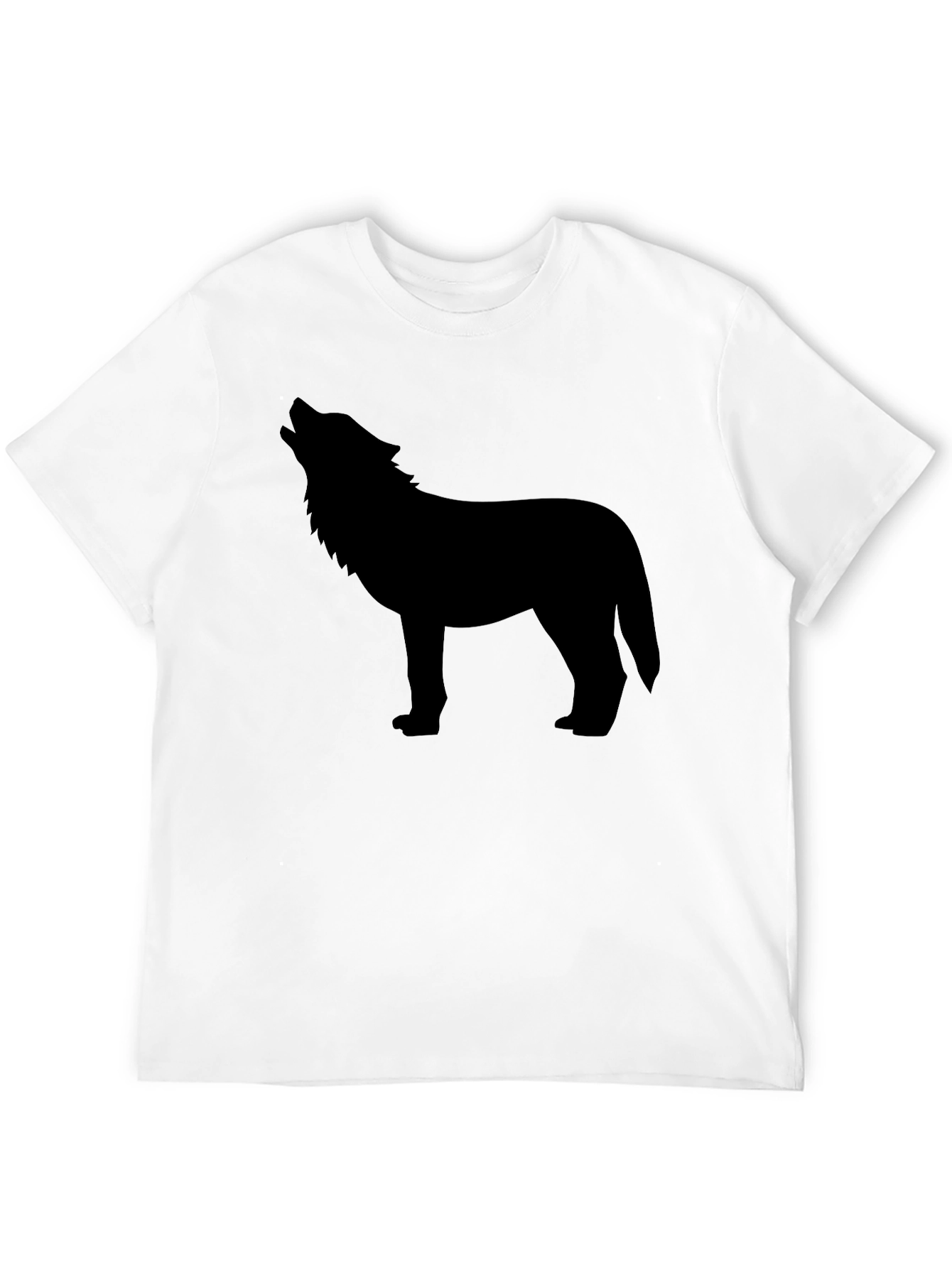 Wolf Silhouette Black Graphic Tee