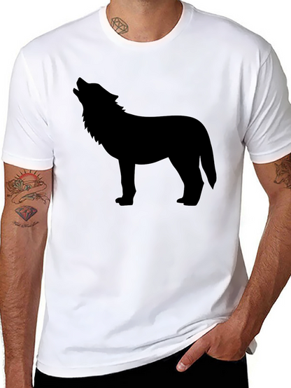 Wolf Silhouette Black Graphic Tee