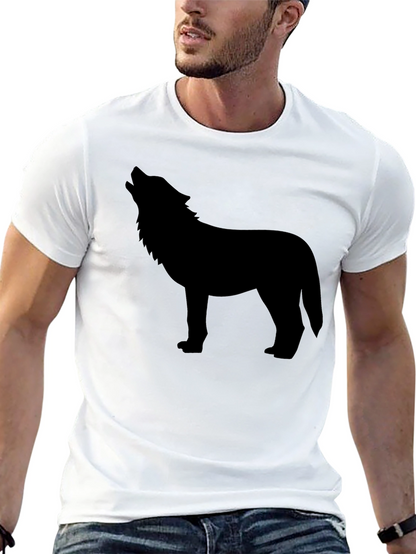 Wolf Silhouette Black Graphic Tee