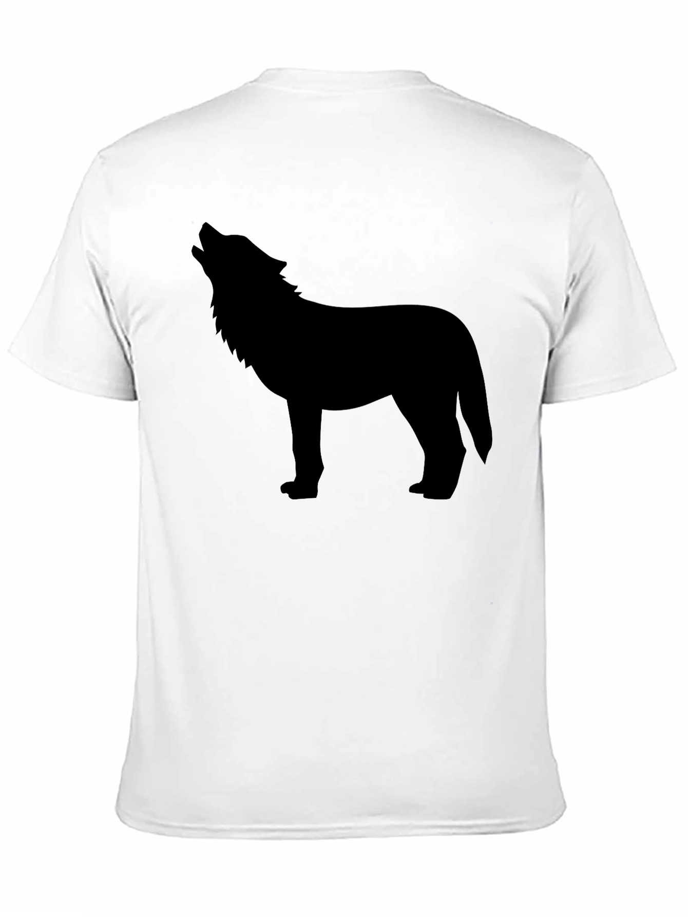 Wolf Silhouette Black Graphic Tee