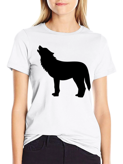 Wolf Silhouette Black Graphic Tee
