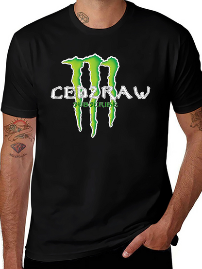 CED2RAW Graphic Print Crew Neck T-Shirt