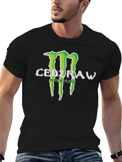 CED2RAW Graphic Print Crew Neck T-Shirt