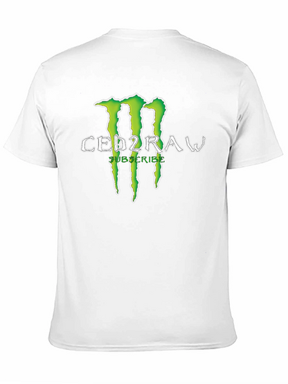 CED2RAW Graphic Print Crew Neck T-Shirt