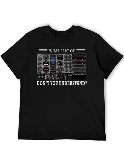 Pilot Instrument Panel T-Shirt - Aviation Humor Tee