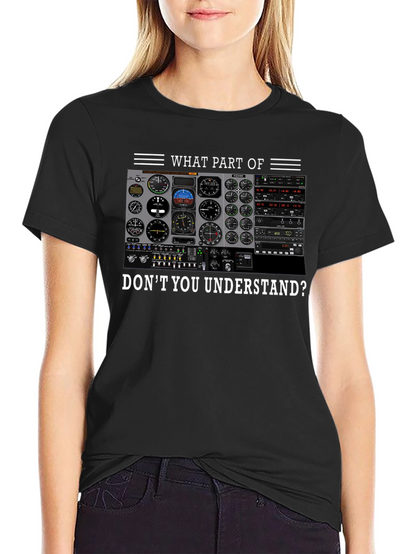 Pilot Instrument Panel T-Shirt - Aviation Humor Tee