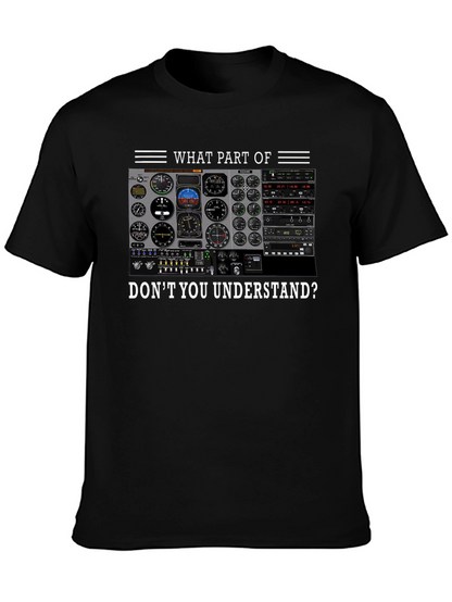 Pilot Instrument Panel T-Shirt - Aviation Humor Tee