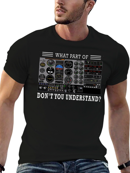 Pilot Instrument Panel T-Shirt - Aviation Humor Tee