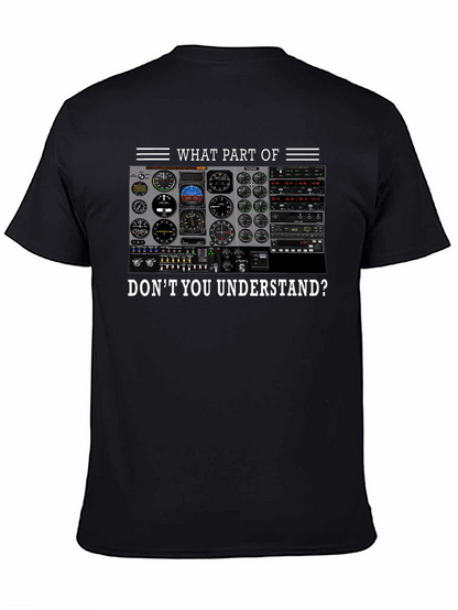 Pilot Instrument Panel T-Shirt - Aviation Humor Tee