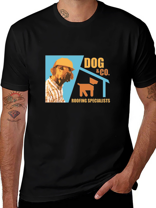Dog & Co. Roofing T-Shirt - Black Crew Neck