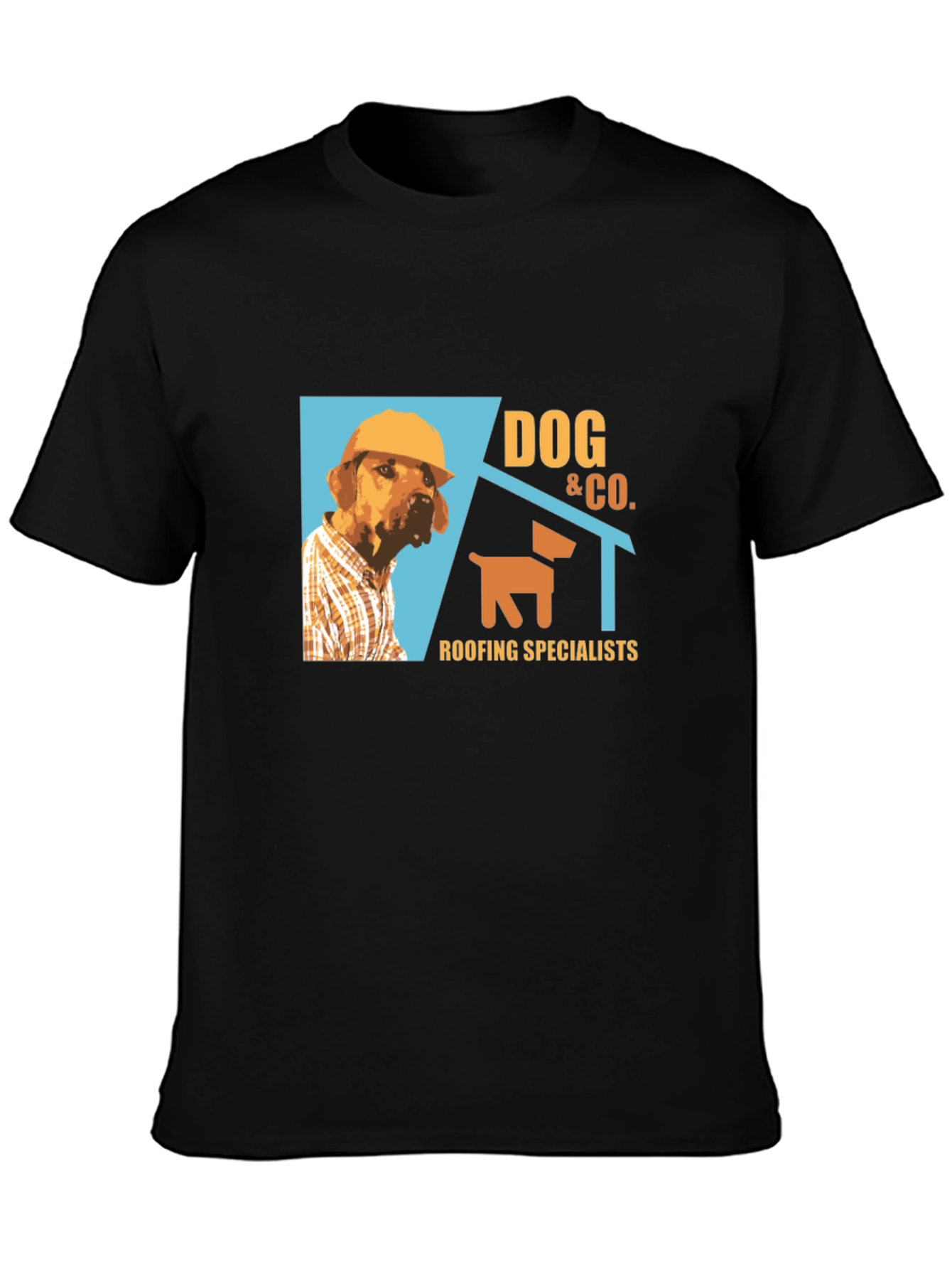 Dog & Co. Roofing T-Shirt - Black Crew Neck
